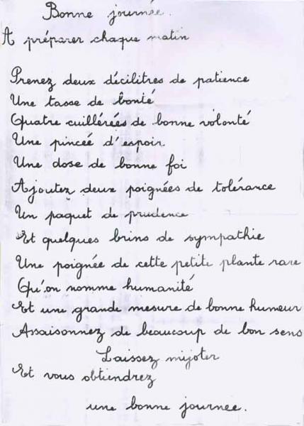 Bonne journée